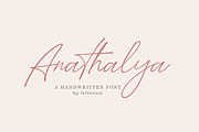 Anathalya Script Font, a Script Font by nizarbagasm (Thumbnail 1 of 8)