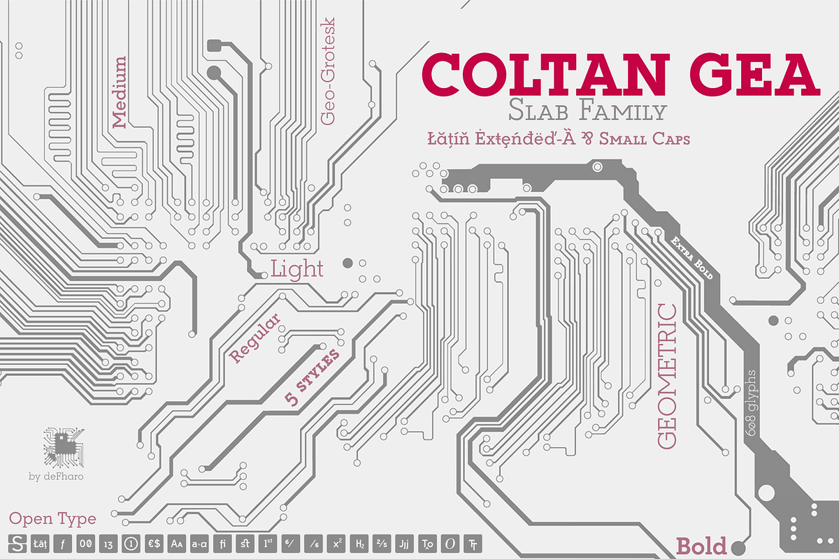 Coltan Gea Slab -5 fonts-, a Slab Serif Font by deFharo (Photo 9 of 9)