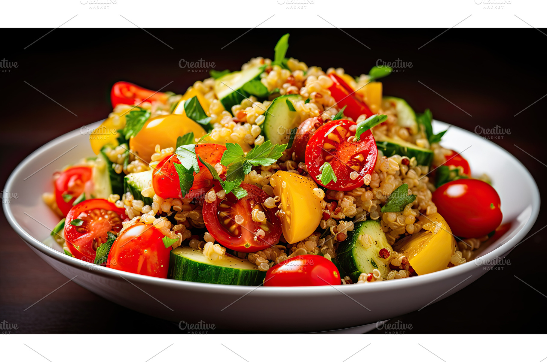vegetables quinoa brown rice ai, a Food & Drink Photo by pikepicture