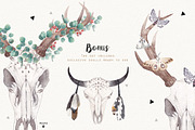 BOHO SKULLS watercolor set, an Illustration by Natali Smolova (Thumbnail 5 of 7)