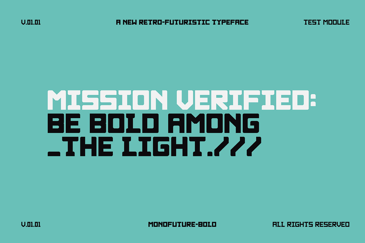 Monofuture Typeface preview 4