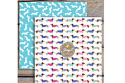 Dachshund Dog Digital Paper Clipart, an Animal Illustration by JennyL Designs (Thumbnail 5 of 6)