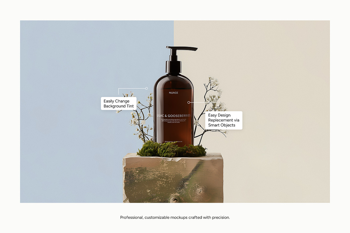 Amber Dispenser Bottle Mockup Bundle, a Packaging Mockup by Wildfield Studio (Photo 3 of 17)
