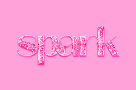 Spark Pink Text Effect Mockup, a Texture Graphic by Xtrahive