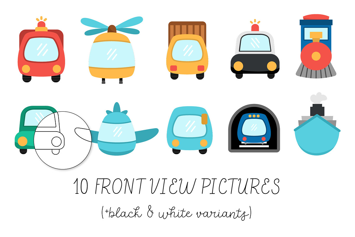 Transportation clipart, an Object Graphic by Lexi Claus (Photo 4 of 12)