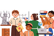 School kids students studying banner, a Person Illustration by Good Studio (Thumbnail 3 of 5)