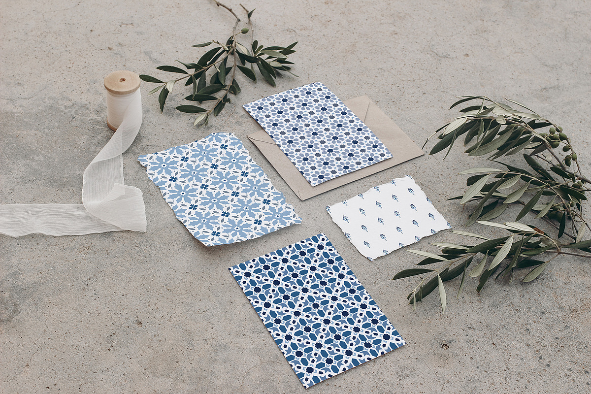 Moroccan tiles patterns, a Pattern Graphic by Tabita's shop