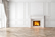 CLASSIC INTERIOR WITH FIREPLACE, a Decorative Illustration by YKvisual (Thumbnail 2 of 2)