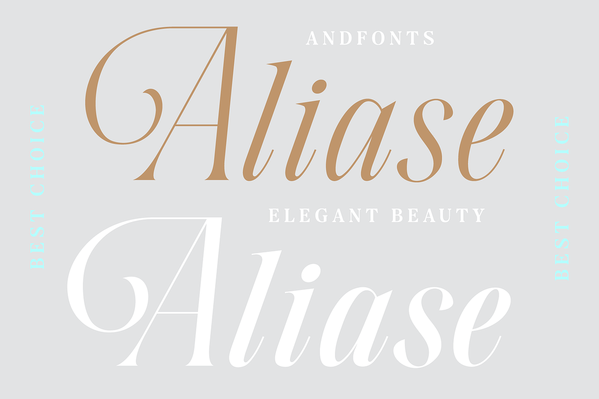 Aliase: Cursive Modern Font, a Script Font by Andfonts (Photo 1 of 6)