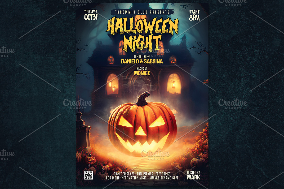 Halloween Night Flyer, a Flyer Template by Tarommir (Photo 3 of 4)