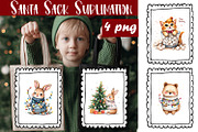 Animal Christmas Tote Bag Sublimatio, an Animal Illustration by ElenazlataArt (Thumbnail 2 of 5)
