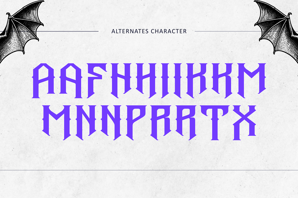 Blackletter Logo Serif - Metal Mesar, a Blackletter Font by Illushvara Design (Photo 11 of 12)