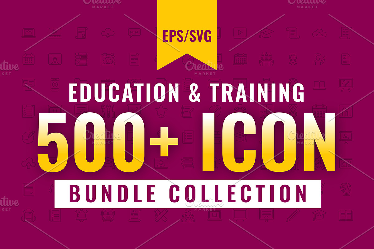 Education & E-Learning Line Icons, an Outline Icon by gstudiovect21 (Photo 1 of 6)