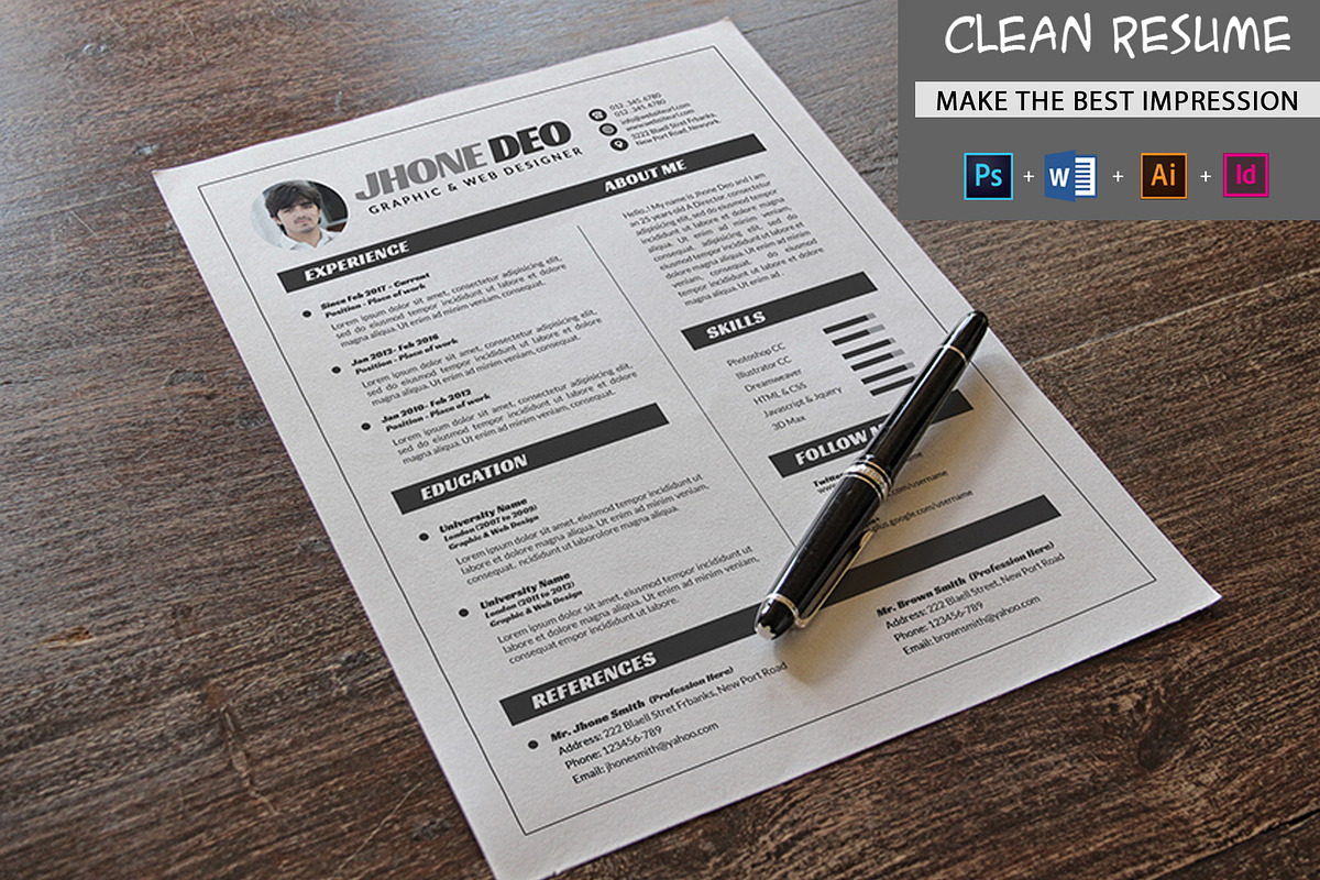 Resume/CV, a Resume Template by Artiverge (Photo 1 of 5)
