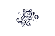 Astronaut Cat Design Template, a Branding & Logo Template by lineandcircle (Thumbnail 3 of 3)