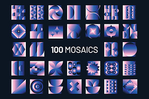 200 Gradient Geometric Shapes