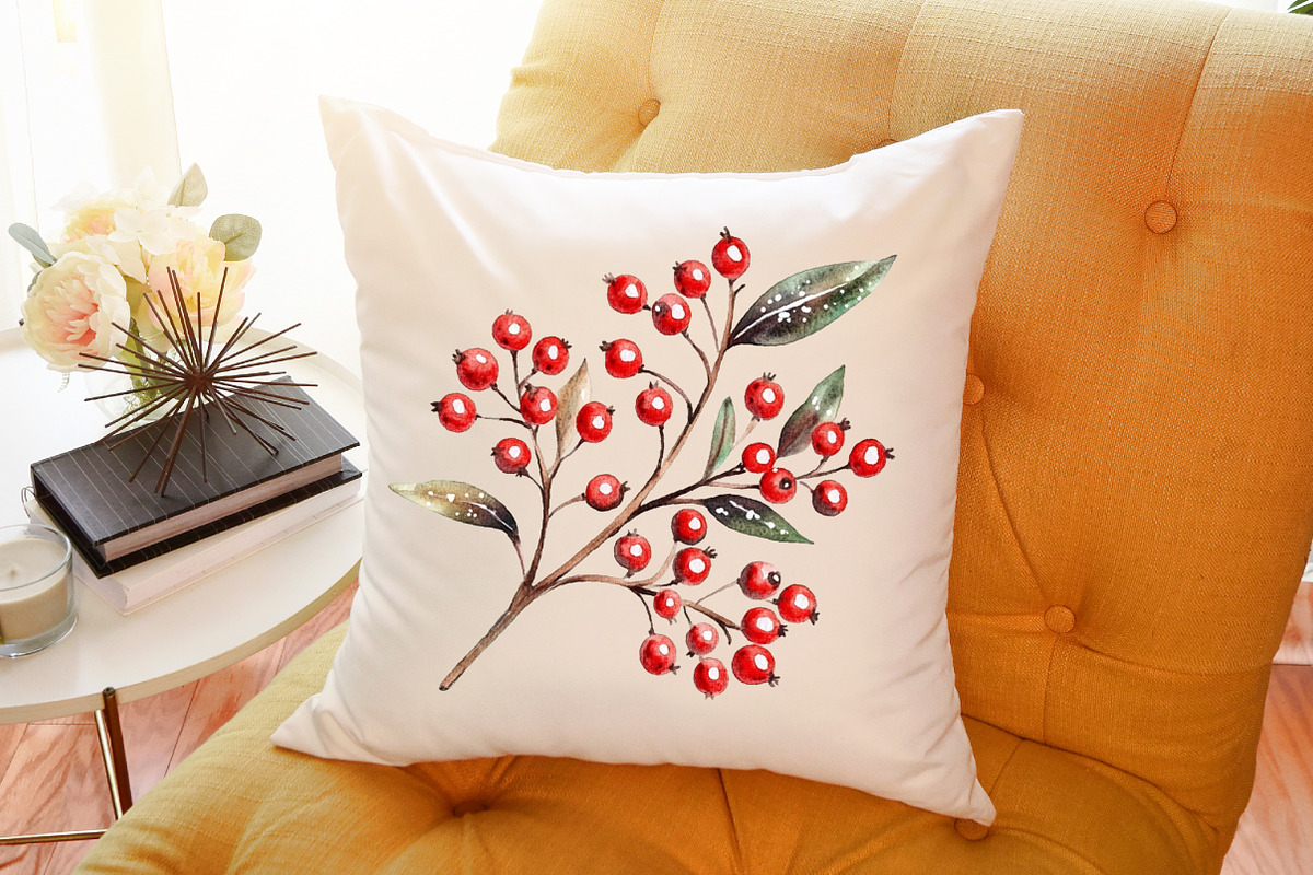 Winter Berry Clipart Christmas Water, an Illustration by Sublimation Artist (Photo 6 of 6)