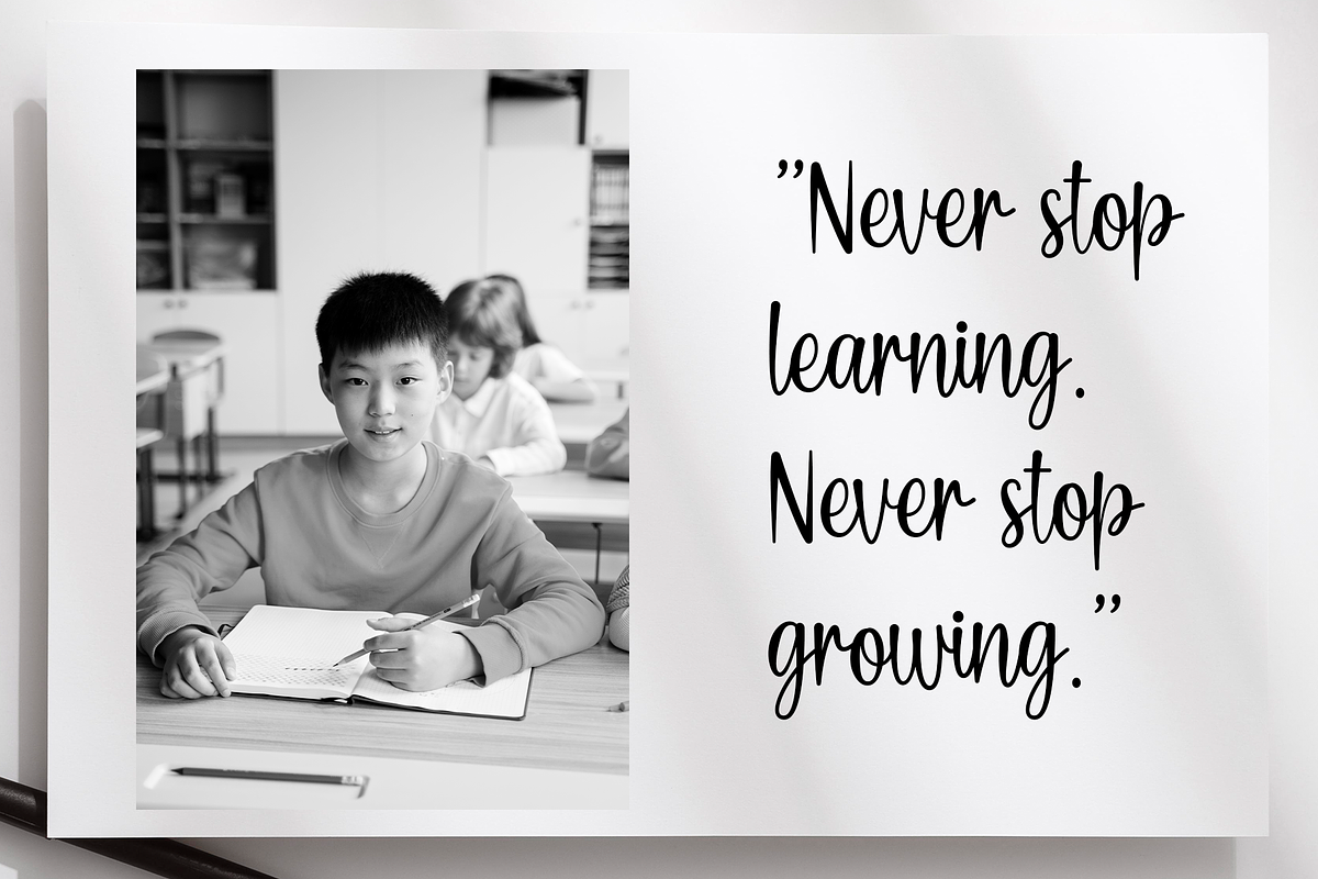 School Pen - Modern Handwritten Font, a Handwritten Font by Artkenza (Photo 5 of 7)