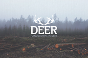 Deer Antlers - 12 Hand Drawn Vectors, an Animal Illustration by cardcandy (Thumbnail 2 of 2)