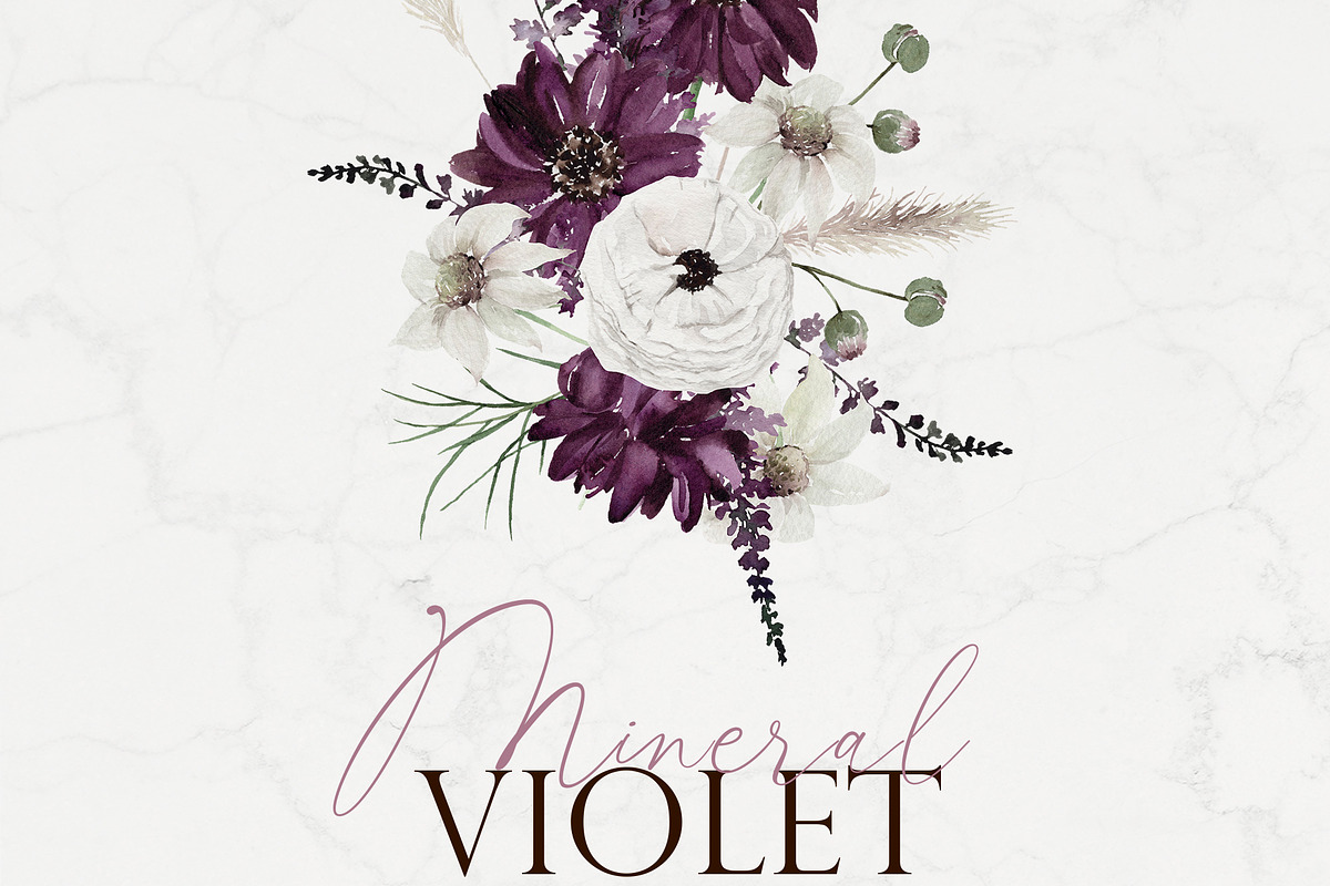 Watercolor flower - Mineral Violet, an Illustration by Beigetime (Photo 2 of 14)