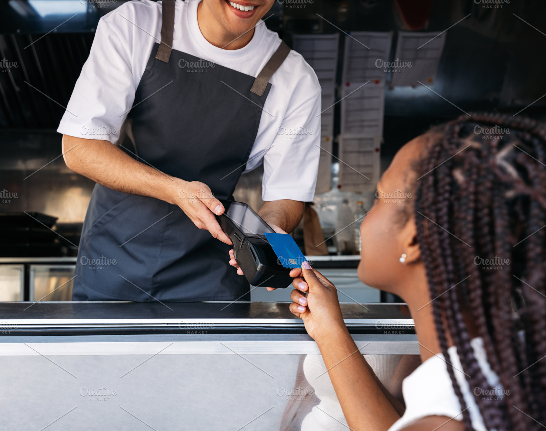 Cropped shot of a food truck owner, a Technology Photo by Artem Varnitsin
