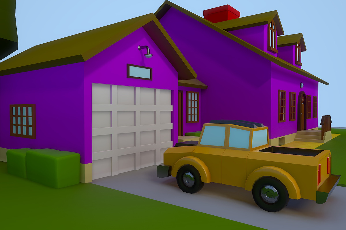 Low Poly House 2, an Architecture 3D Model by Midgardians (Photo 6 of 14)