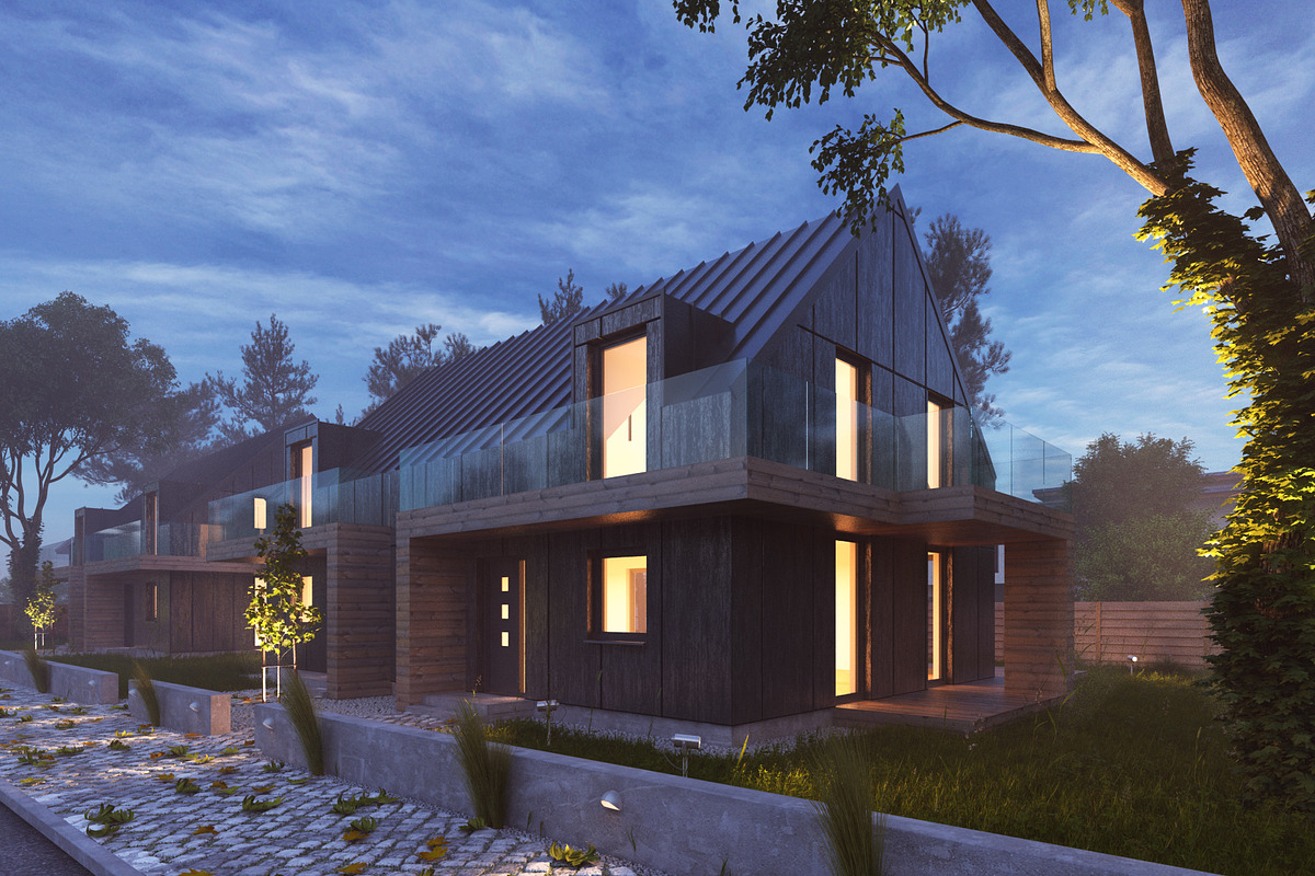 Vray Night Pro Setup Scene - House, an Architecture 3D Model by VisualCG (Photo 2 of 8)
