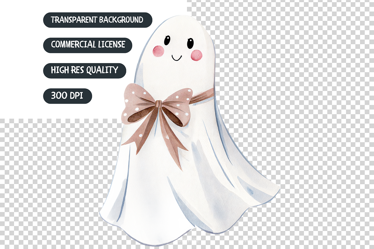 Spooky Season Watercolor Clipart, an Object Illustration by TatiMockup (Photo 5 of 5)