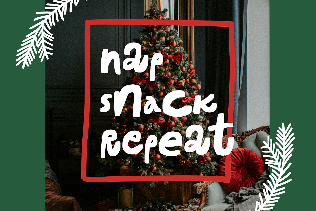 HOLLY JOLLY FONT & 97 ILLUSTRATIONS, a Handwritten Font by Favete Art (Photo 2 of 24)