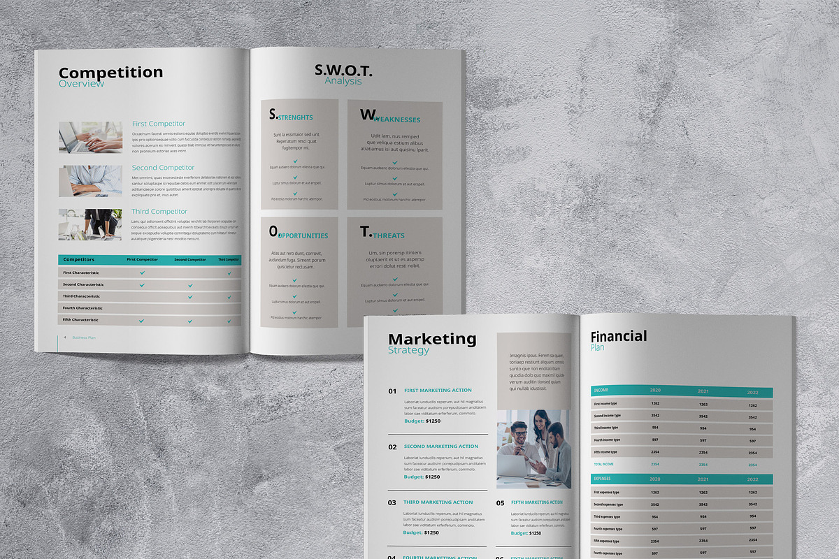 Business Plan Template, a Brochure Template by Sabin (Photo 3 of 6)