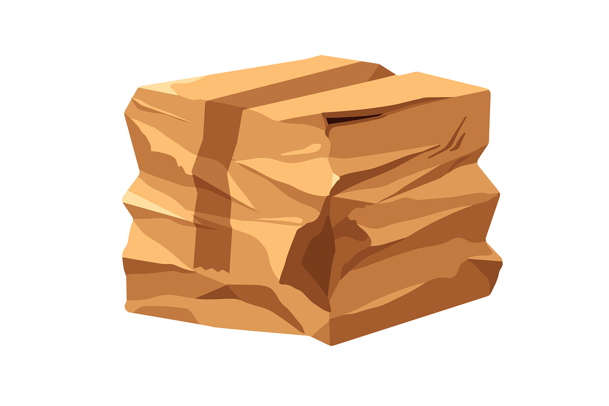 Damaged cardboard boxes set, an Object Illustration by Good Studio (Photo 4 of 9)