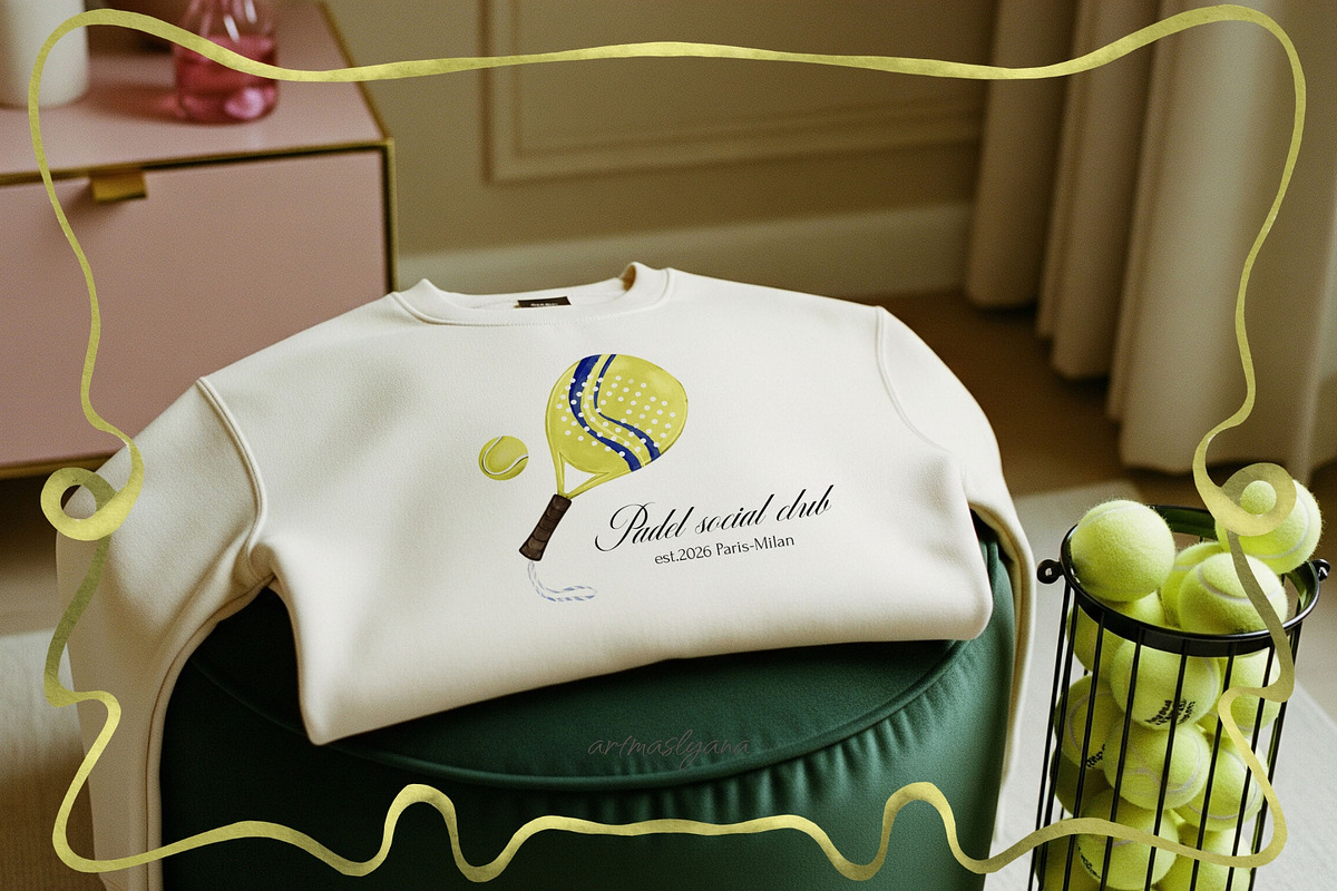 Padel Tennis - Clipart & Patterns, a Sport Illustration by ArtMaslyana (Photo 5 of 8)