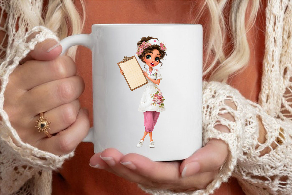 Whimsical Enjoy Nurse Girl Clipart, a Seasonal Illustration by designcity5 (Photo 5 of 5)