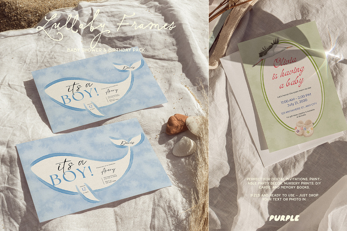 Lullaby Frames: Baby Pack, a Decorative Illustration by Purple (Photo 8 of 11)