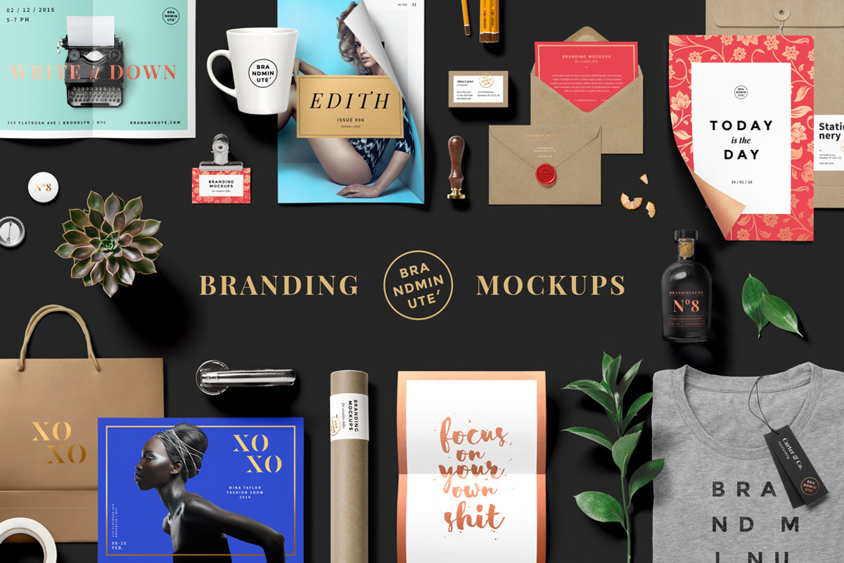 Brandminute Mockups, a Books & Magazine Mockup by GraphicBurger (Photo 1 of 16)