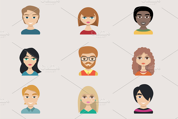 People Icons People Avatars Flat