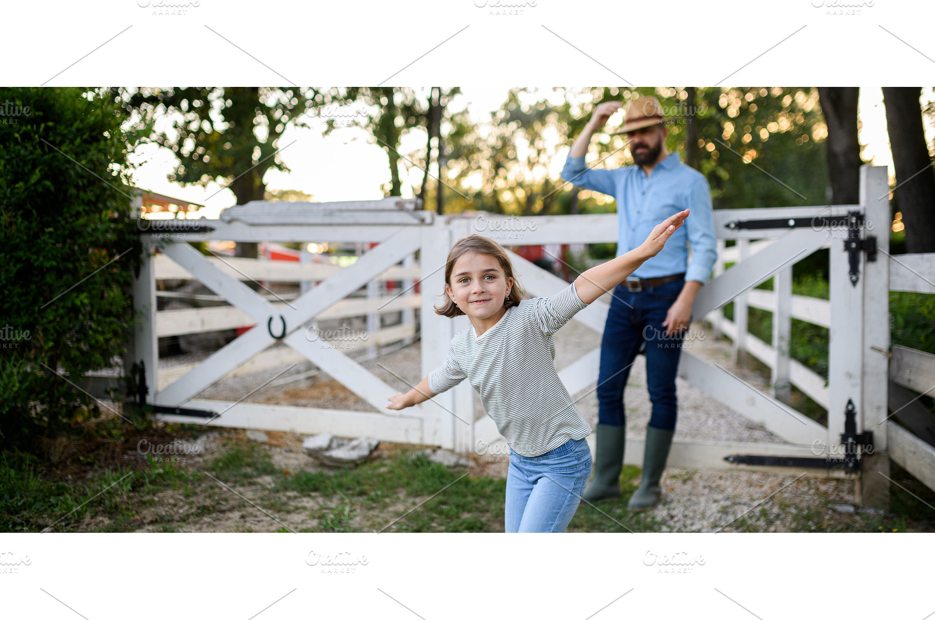 Portrait of farmer family, father, a Nature Photo by HalfPoint