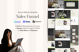 Stan Store Sales Page Template, a Landing Page Template by GlamWebDesigns