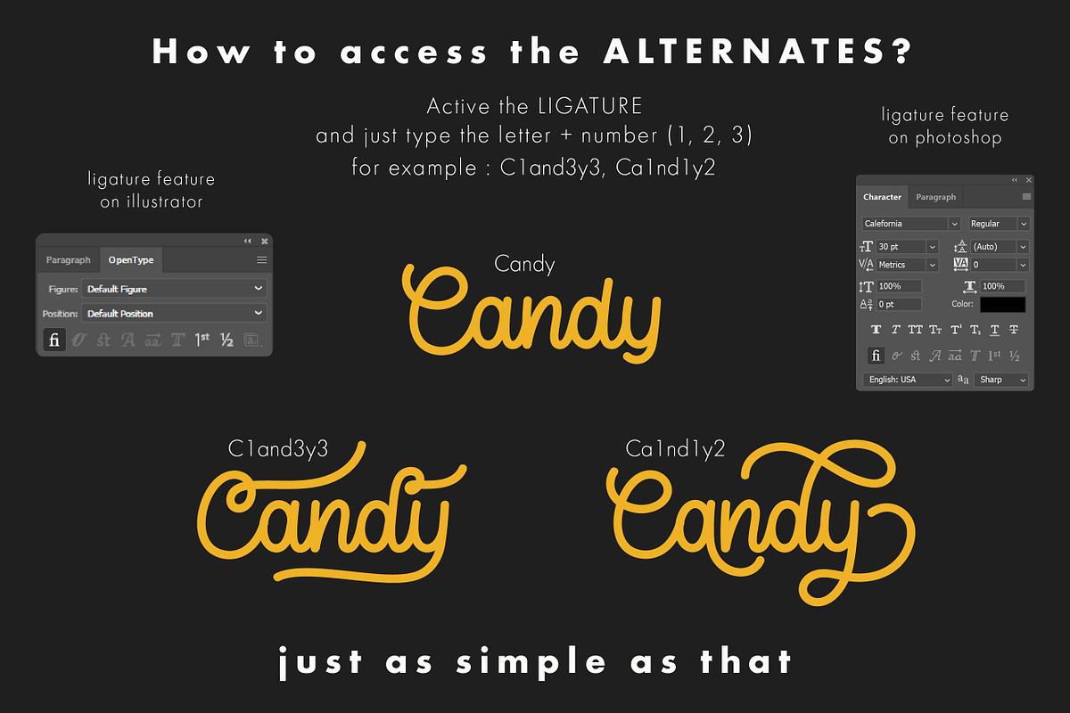 Maylina Script + Extras, a Script Font by yellowline (Photo 4 of 7)