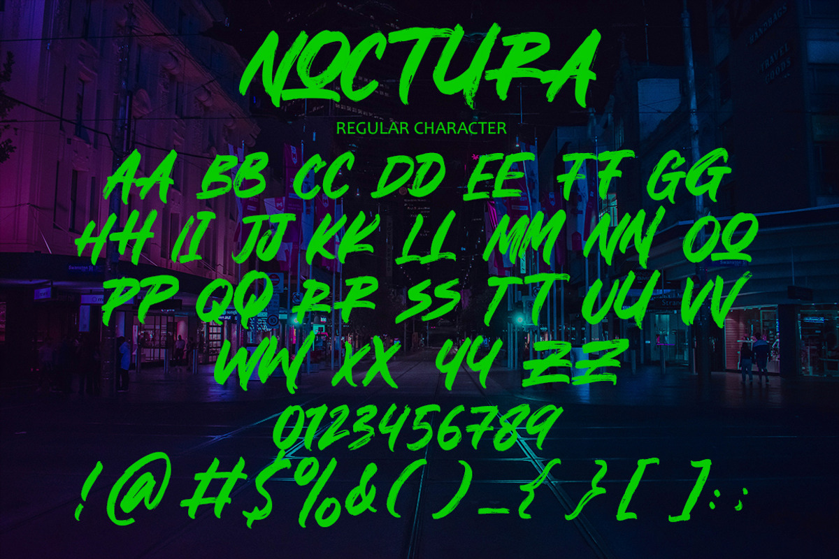 Noctura – Brush Textured Font, a Handwritten Font by MERCI STUDIO (Photo 8 of 8)
