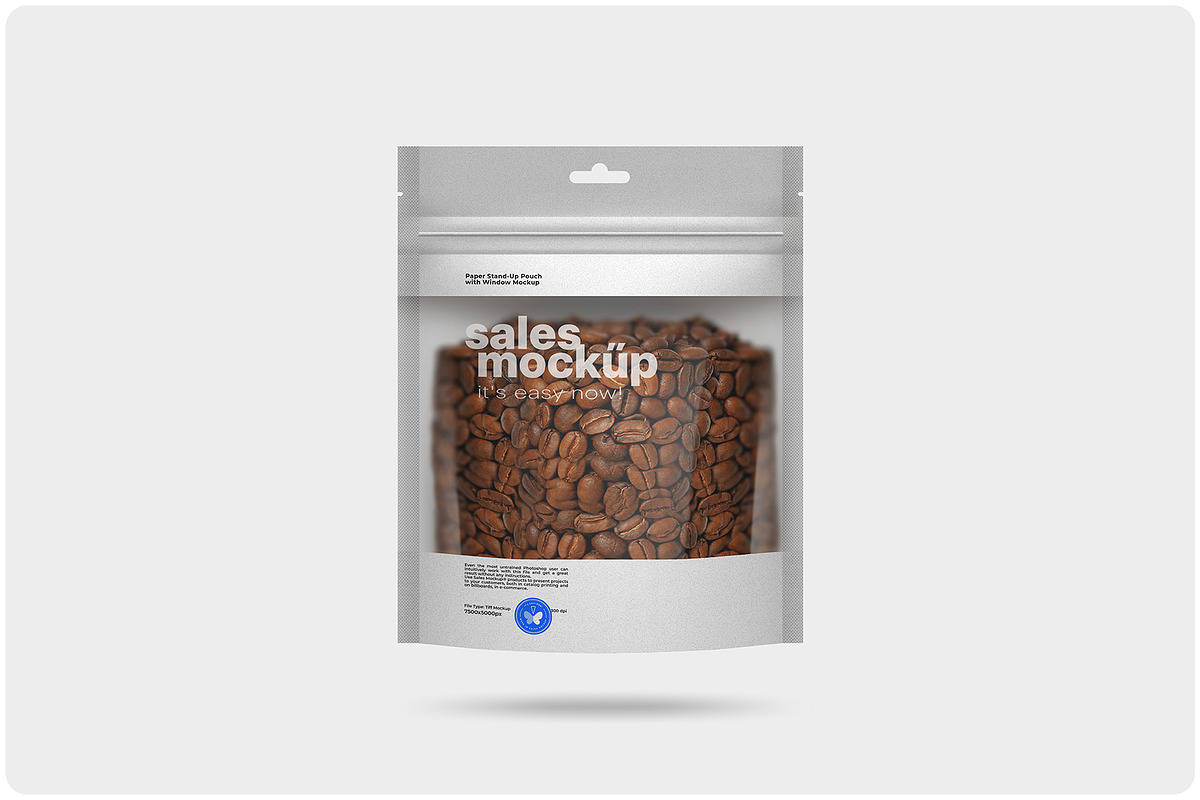 Stand-Up Pouch with Window Mockup, a Packaging Mockup by Reformer Mockup (Photo 3 of 5)