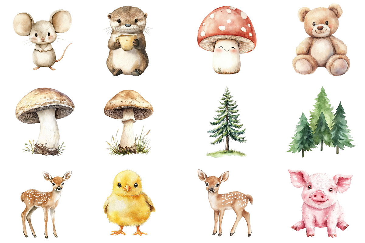 Sweet Boho Woodland Creatures Animal, an Illustration by CitraGraphics (Photo 5 of 5)