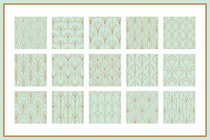 Fish Scale Art Deco Patterns