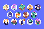 Fantasy characters avatars set, a Person Illustration by PaperTrident (Thumbnail 1 of 5)