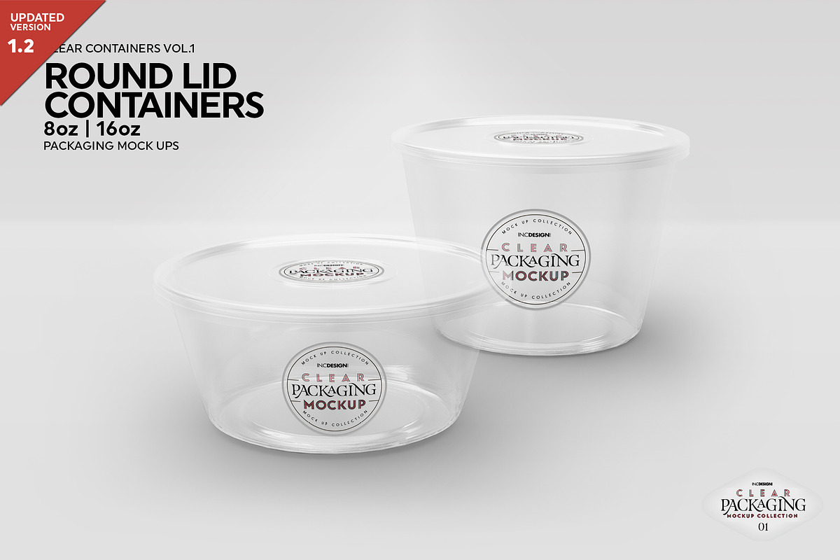 Round Lid Deli Containers Mockup, a Cups & Container Mockup by INCDesign (Photo 2 of 8)