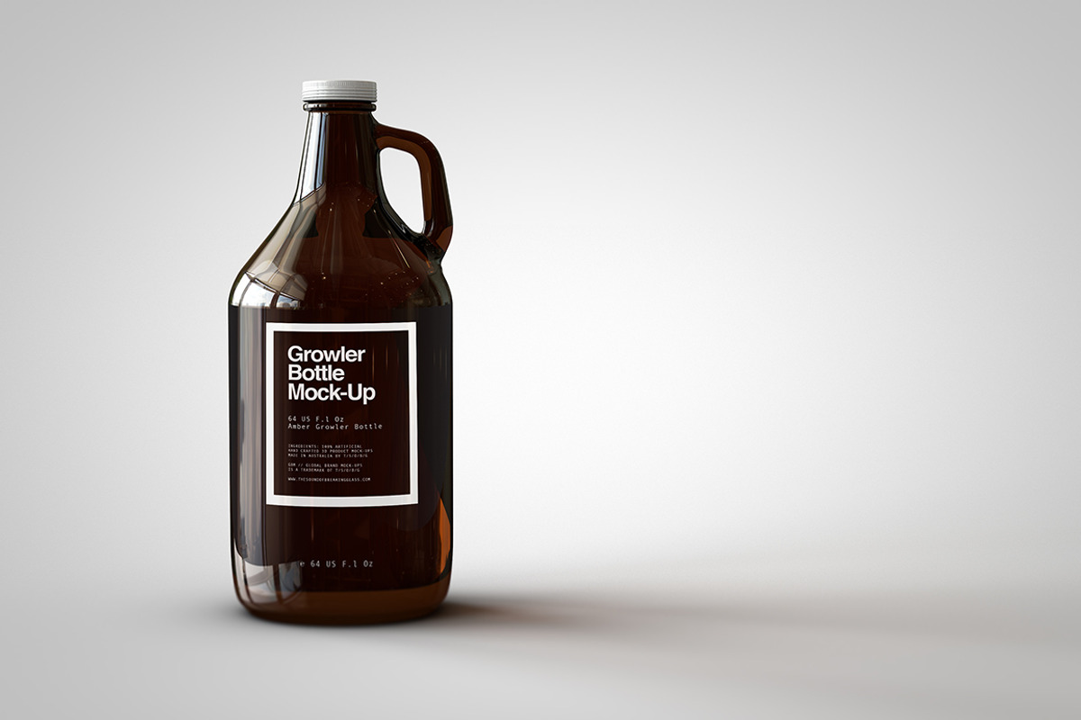 Growler Beer Bottle Mock-Up, a Household Mockup by TSOBG (Photo 4 of 33)
