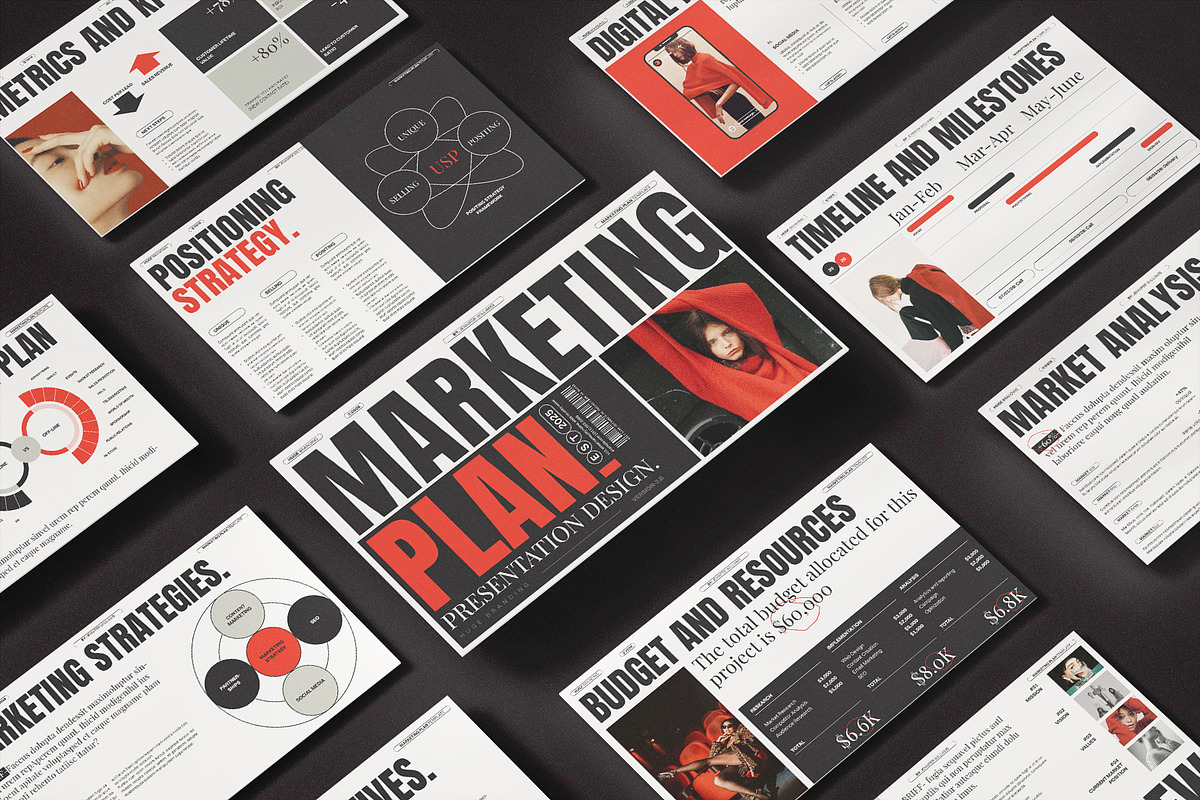 HUGE | Marketing Plan Template, a Presentation Template by ArtisanaAura (Photo 2 of 11)