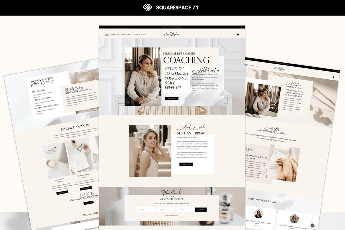 Squarespace Website Template Coach, a Squarespace Template by Presentibox (Photo 2 of 8)