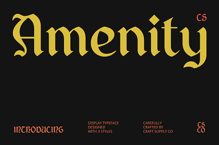 CS Amenity – Gothic Uncial Font, a Blackletter Font by Craft Supply Co.