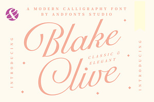 Blake Clive - Modern Script Font